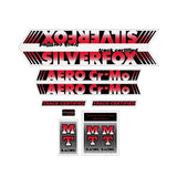 MT Racing - SILVERFOX AERO Cromo Black & Red fade on clear decal set - old school bmx - Bmx Products AU