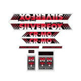 MT Racing - SILVERFOX Cromo Black & RED FADE on clear decal set - old school bmx - Bmx Products AU