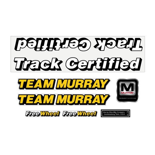 Murray - Track Certified Freewheel Decal set - old school bmx - Bmx Products AU