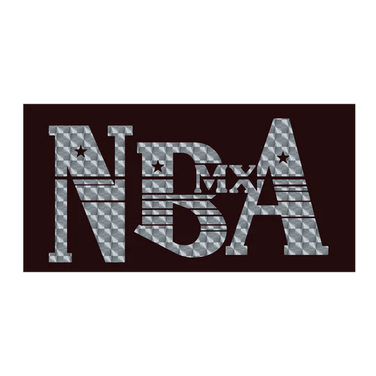 NBA - MX Black PRISM plate decal - old school bmx - Bmx Products AU