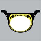 Neal Proto race plate - BLACK with Yellow - Old School BMX - Bmx Products AU