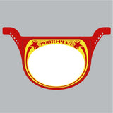 Neal Proto race plate - RED with Yellow - Old School BMX - Bmx Products AU