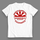 Nomura - Early Logo Red on White - Mens T-Shirt - Old school bmx - Bmx Products AU