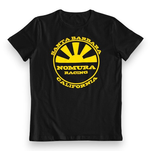 Nomura - Early Logo Yellow on Black - Mens T-Shirt - Old school bmx - Bmx Products AU