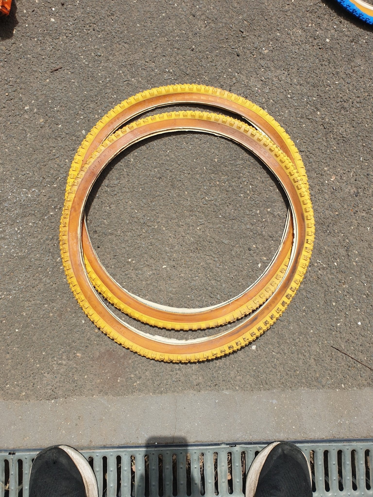 NOS - 20x1 38" 80's Gum Wall Original Tyres (pair) - old school bmx - Bmx Products AU