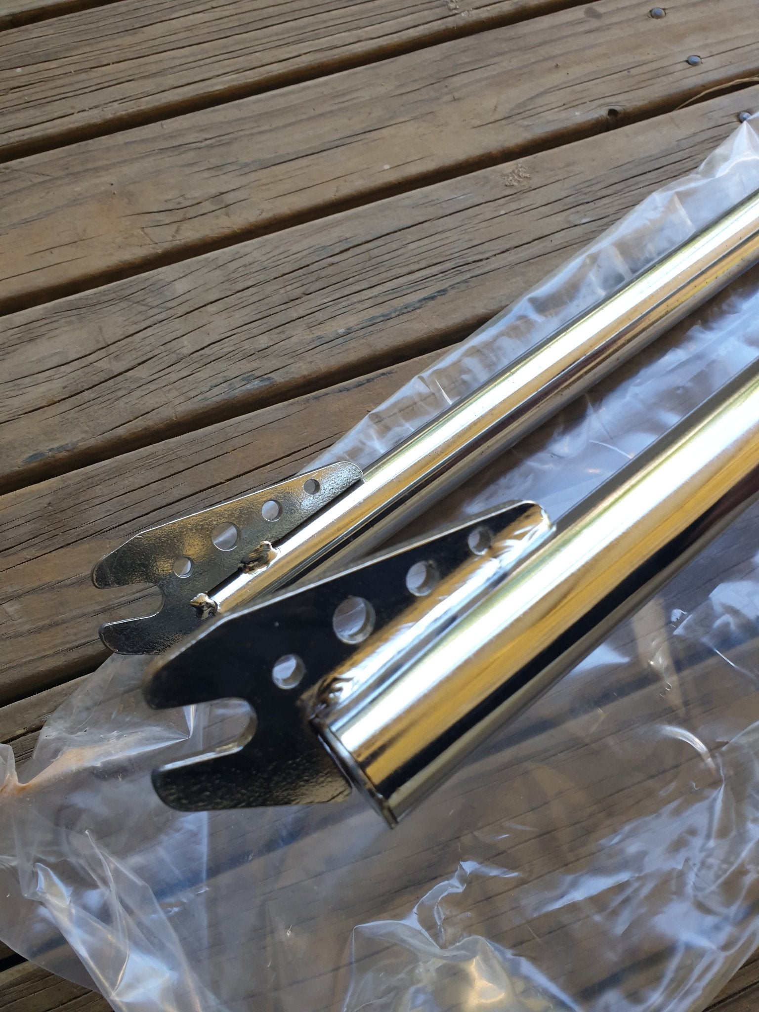 NOS - 26" bmx CHROME forks WITH 1" THREAD STEER - old school bmx - Bmx Products AU