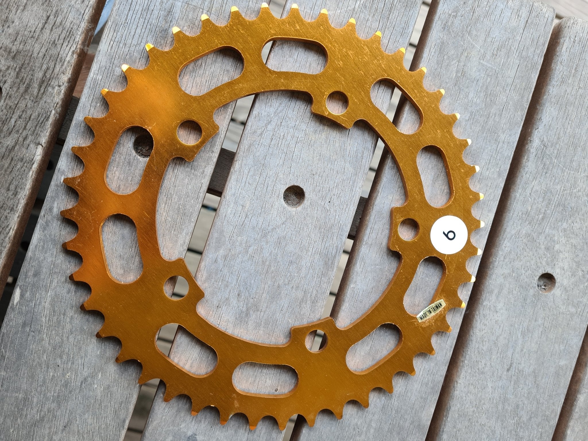 NOS - 44T Chainwheel in Gold (9) - Bmx Products AU