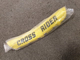NOS - Crossrider - Handle V BAR pad Yellow with black lettering - old school bmx - Bmx Products AU