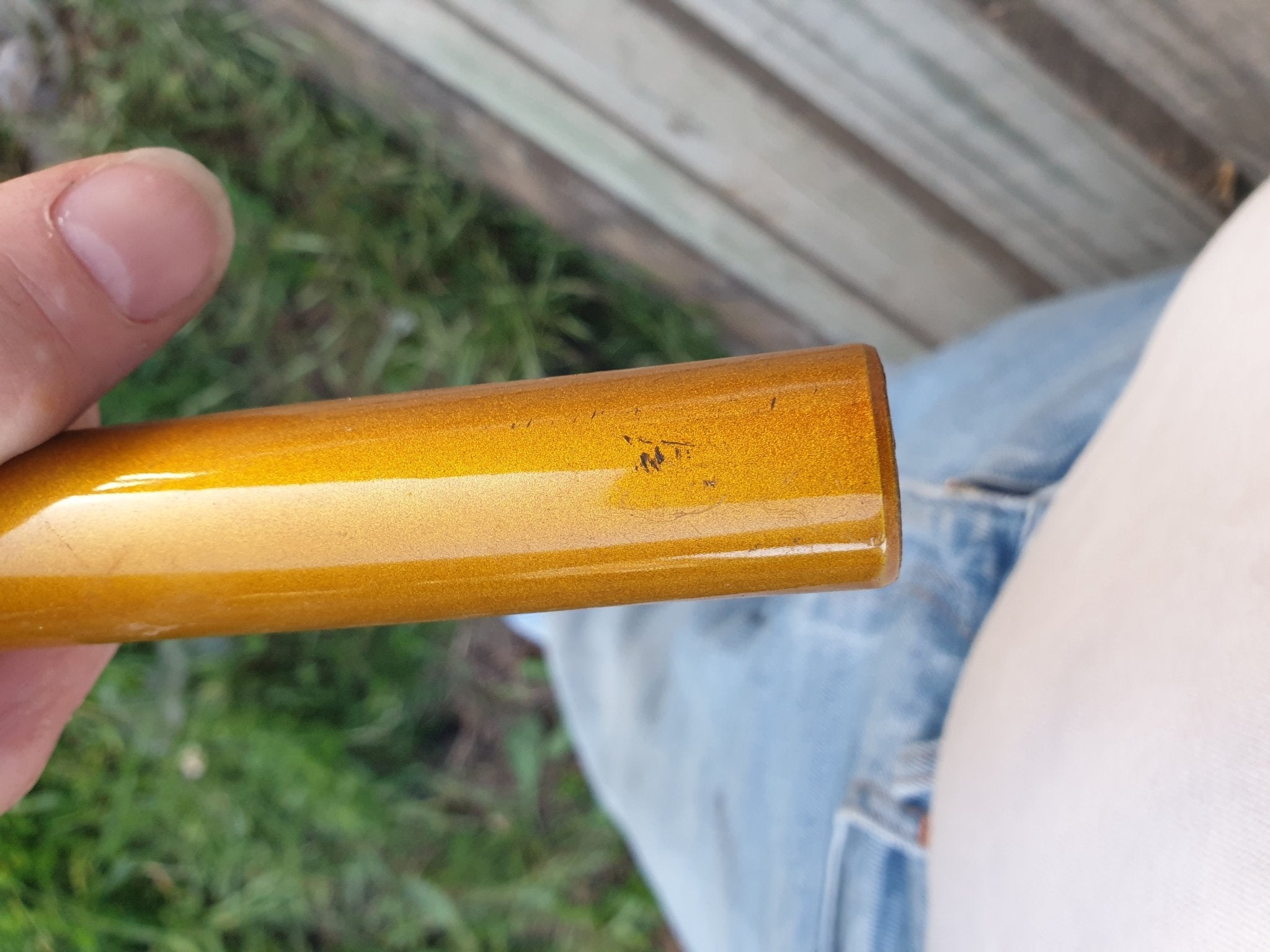 NOS - Gold ALPS steel V bars - old school bmx - Bmx Products AU