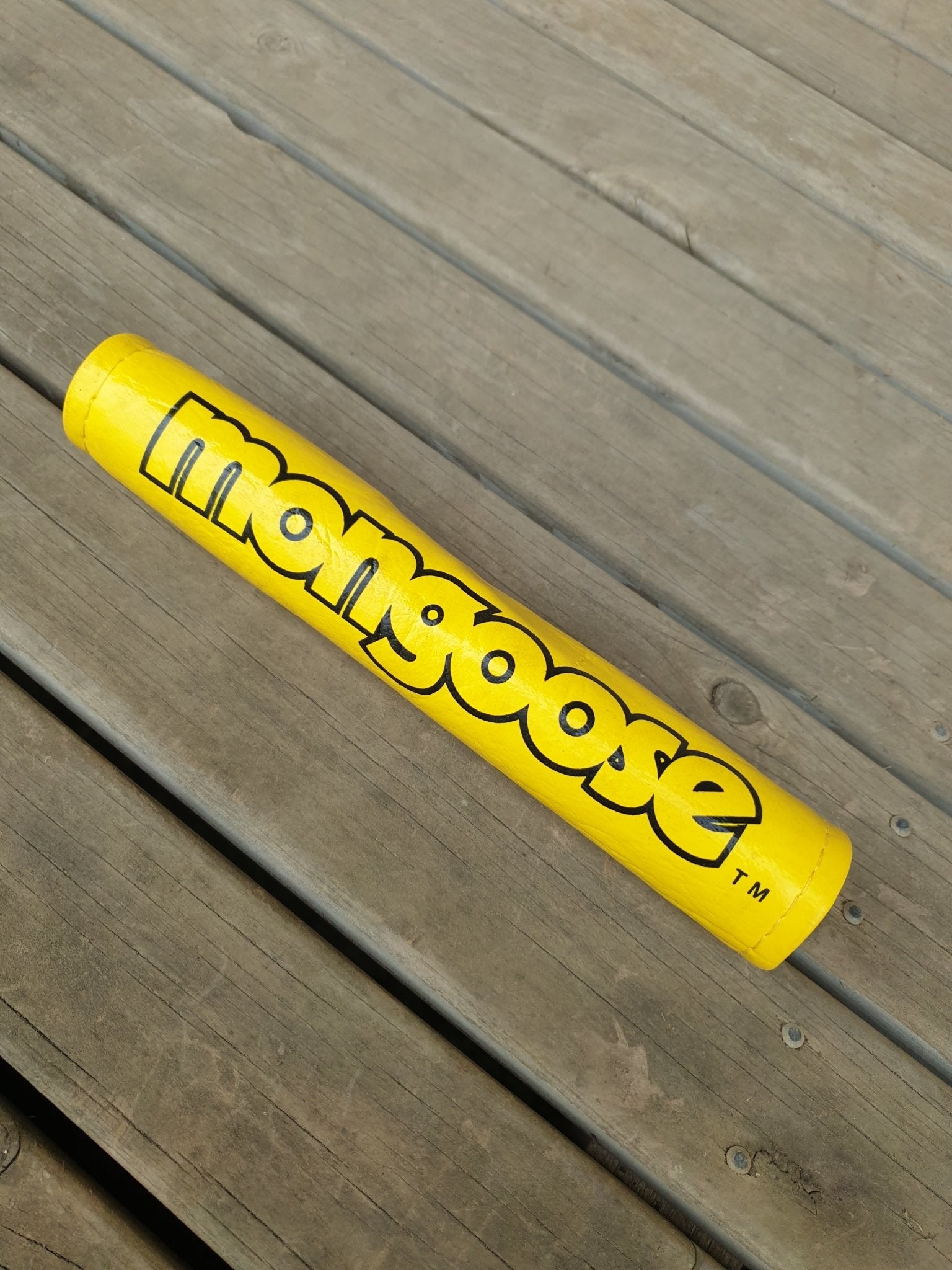 NOS - Mongoose - HANDLE BAR pad YELLOW 9" - old school bmx - Bmx Products AU