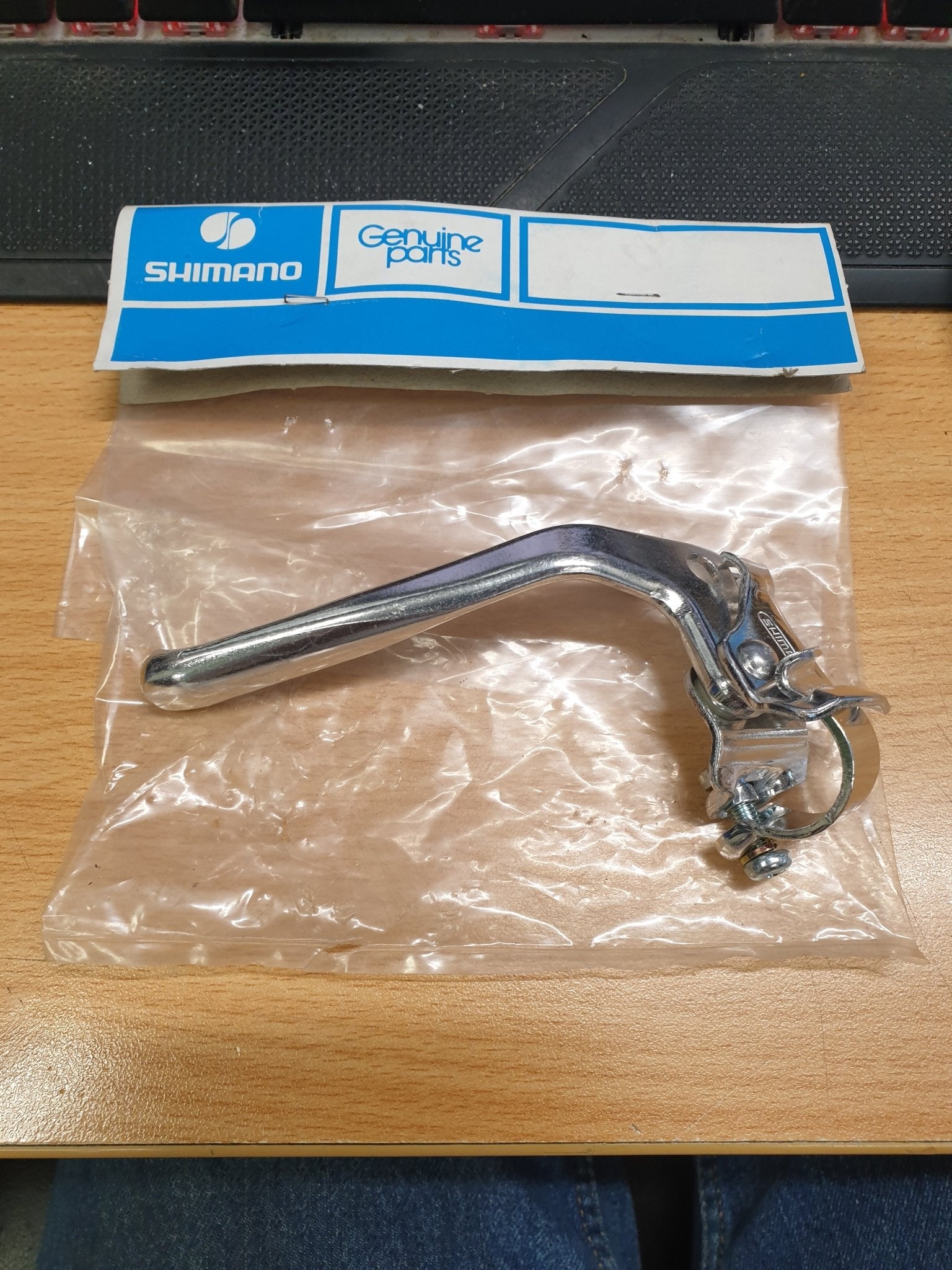 NOS - Shimano Genuine 80's SILVER Pre - bent Tourney LEFT brake lever - old school bmx - Bmx Products AU