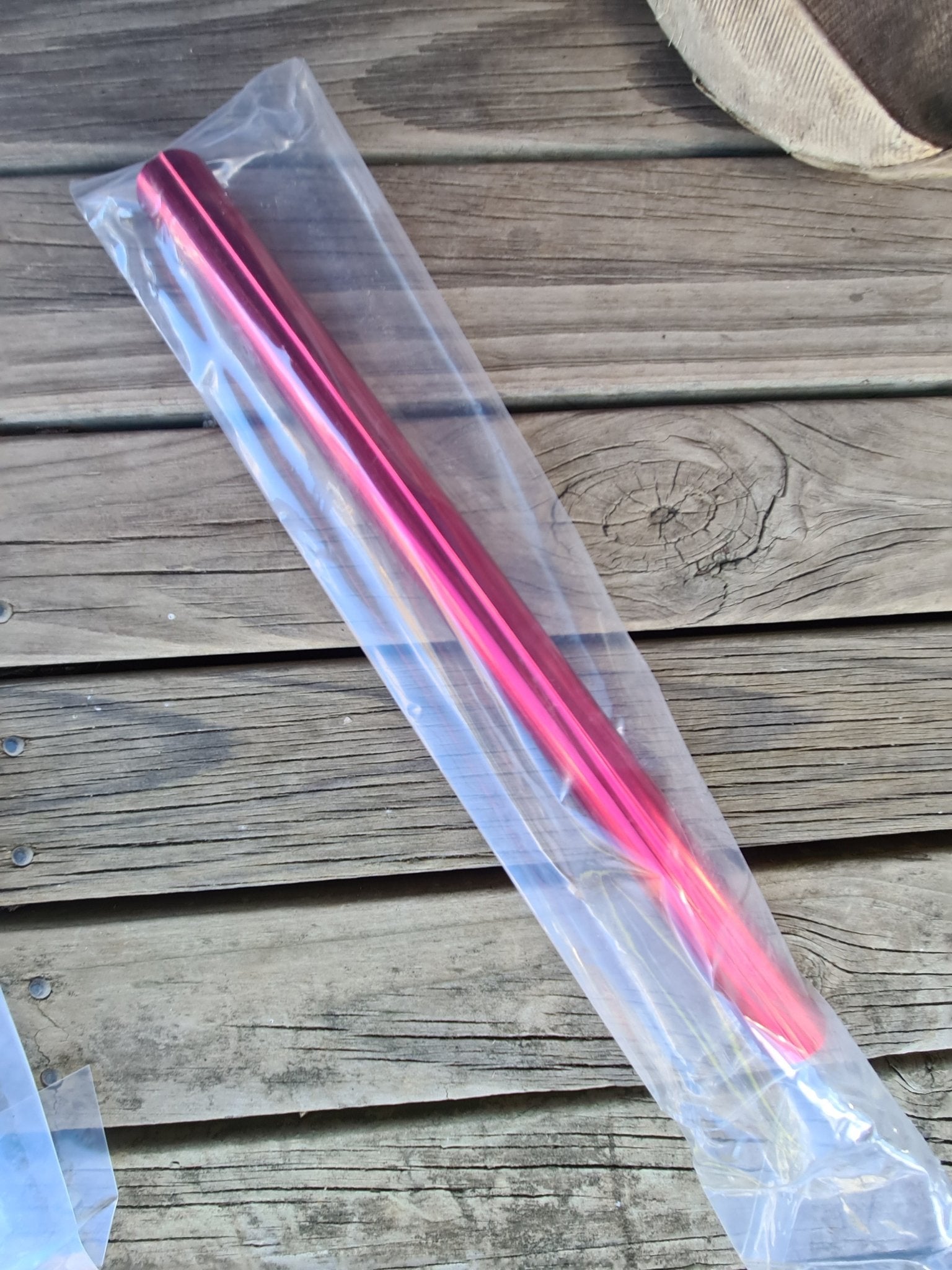 NOS - SR- 2 sided Fluted 22.2 RED seat pole - Bmx Products AU