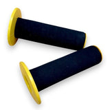 NOS - Yellow with Black Grab - on style 80's grips - old school bmx - Bmx Products AU