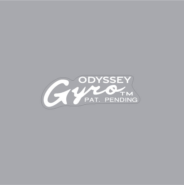 Odyssey - Gyro Gen 1 - White on clear decal - old school bmx - Bmx Products AU