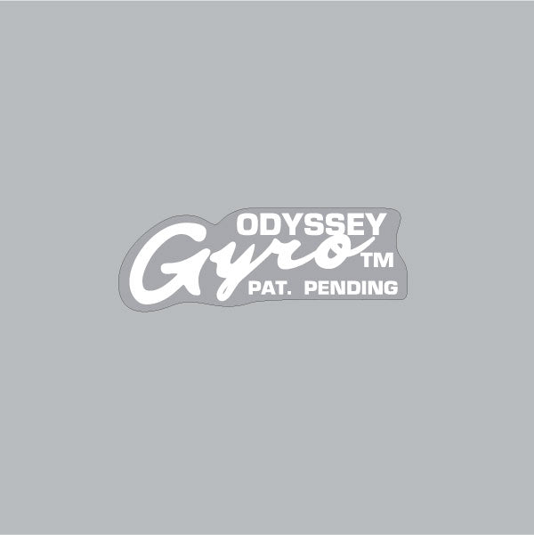 Odyssey - Gyro Gen 2 - White on clear decal - old school bmx - Bmx Products AU