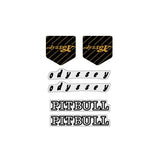 Odyssey - PITBULL brake decals in BLACK - old school bmx - Bmx Products AU