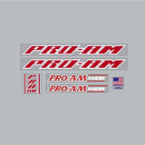 Panda - Pro - AM RAIDER - Red & White on clear Decal set - old school bmx - Bmx Products AU