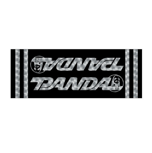Panda - Silver PRISM downtube decal - old school bmx - Bmx Products AU