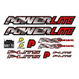 Powerlite - 1999 P40 WARHAWK - Red Chrome on Clear decal set - old school bmx - Bmx Products AU