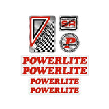Powerlite - Early Red decal set - old school bmx - Bmx Products AU