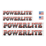 Powerlite - Early Striped clear decal set - old school bmx - Bmx Products AU