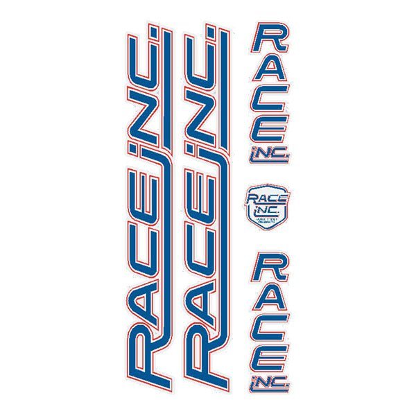 Race Inc - ML - 29 and ML - 26 Red white and blue decal set - Old school bmx - Bmx Products AU