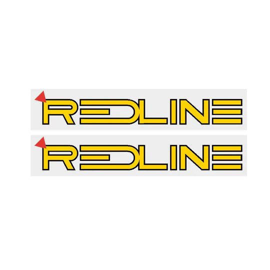Redline - 1985 Fork decals - Yellow - Old school bmx - Bmx Products AU