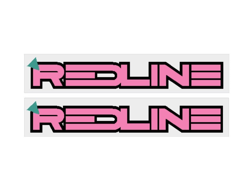 Redline - 1986 Fork decals - Pink - Old school bmx - Bmx Products AU