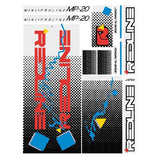 Redline - 1986 MP20 for white frame Decal set - Old school bmx - Bmx Products AU