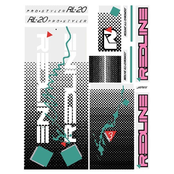 Redline - 1986 RL20 for radberry pink frame Decal set - Old school bmx - Bmx Products AU