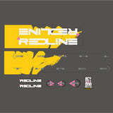 Redline - 1990 390 Decal set - for Grey & Yellow framet - Old school bmx - Bmx Products AU