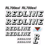 Redline - 1990 700 - EXL Decal set - black and white - Old school bmx - Bmx Products AU
