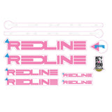 Redline - 1990 THREE Decal set - Pink and White - Old school bmx - Bmx Products AU