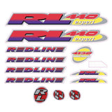 Redline - 1995 - RL440 for painted frame - Decal set - Old school bmx - Bmx Products AU