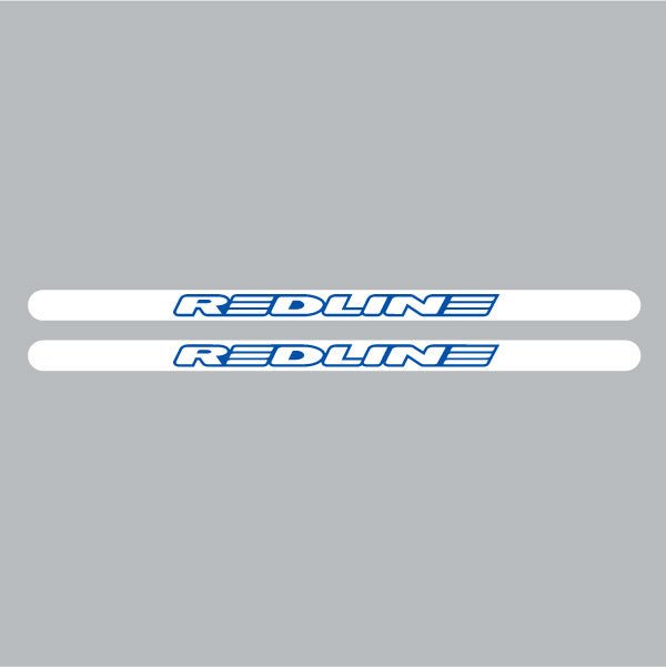 Redline - 90'S Flight crank decal set - WHITE - BLUE - Old school bmx - Bmx Products AU