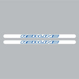 Redline - 90'S Flight crank decal set - WHITE - BLUE - Old school bmx - Bmx Products AU
