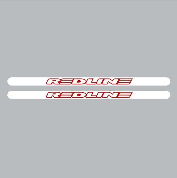 Redline - 90'S Flight crank decal set - WHITE - RED - Old school bmx - Bmx Products AU