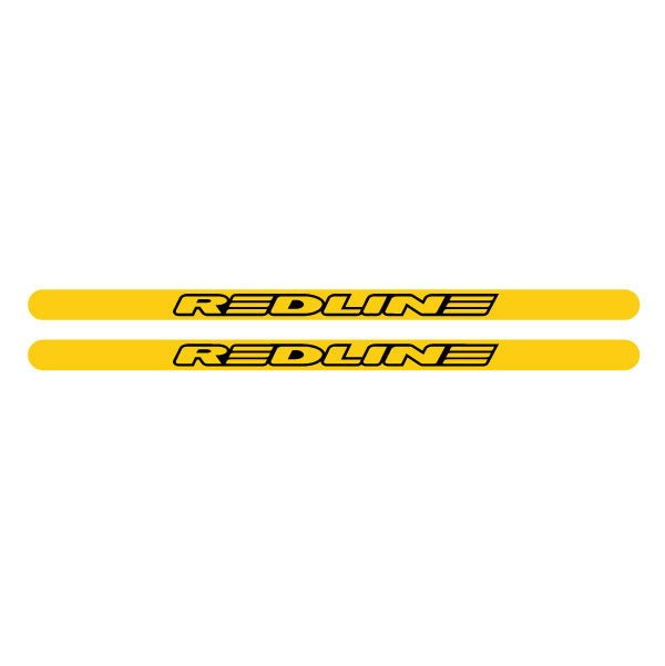 Redline - 90'S Flight crank decal set - YELLOW - Old school bmx - Bmx Products AU