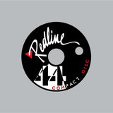 Redline - Compact Disc 80's BLACK chainwheel decal - Old school bmx - Bmx Products AU