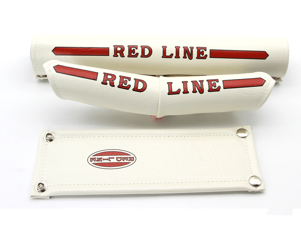 Redline - Gen 1 V - Bar vinyl pad set white - old school bmx - Bmx Products AU