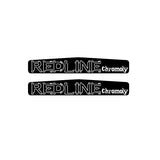 Redline - Monster "Cromo" crank decal set - Black with White - Bmx Products AU