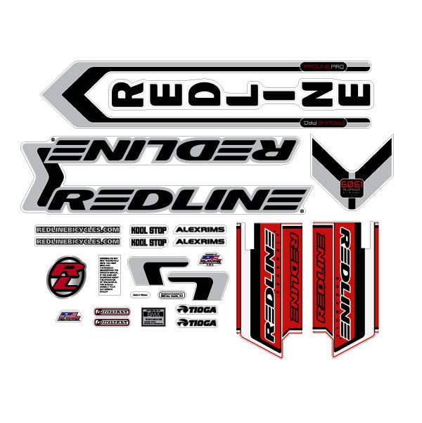 Redline - Proline Pro Decal set for red frame - Old school bmx - Bmx Products AU