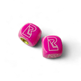 Redline - R Logo Dice Tire Valve Caps (Pair) - Magenta - old school bmx - Bmx Products AU