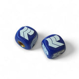 Robinson - R Logo Dice Tire Valve Caps (Pair) - Dark BLUE - old school bmx - Bmx Products AU