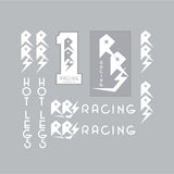 RRS - Gen2 - WHITE on clear decal set - Old school bmx - Bmx Products AU