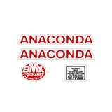 Schauff - Anaconda Red white on clear decal set - Old school bmx - Bmx Products AU