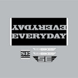 SE Racing - 2015 EVERYDAY black decal set - Old school bmx - Bmx Products AU