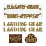 SE Racing - 80'S Mini Ripper decal set in gold with brown drop shadow - Old school bmx - Bmx Products AU