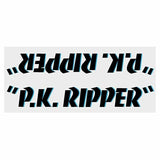 SE Racing - 80'S PK Ripper down tube decal - BLACK with Blue Shadow - Old school bmx - Bmx Products AU