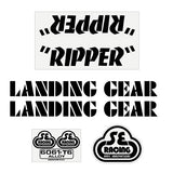 SE Racing - 80'S Ripper decal set in black - Old school bmx - Bmx Products AU